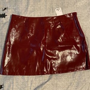 Pleather Mini Skirt